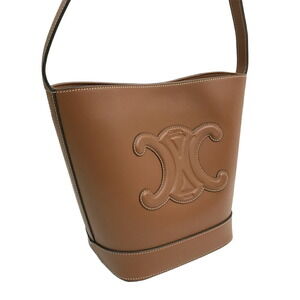 Celine Bucket Cuir Triomphe Shoulder Bag Brown